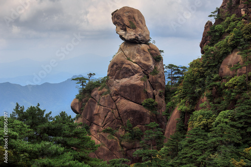 Sanqingshan, Mount Sanqing National Park - Yushan, Jiangxi Province, China. National Geopark and Sacred Taoist Mountain, UNESCO World Heritage. Chinese Oriental Goddess Natural Stone Formation