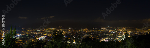 Landscape of the city of Bilbao at night  Spain