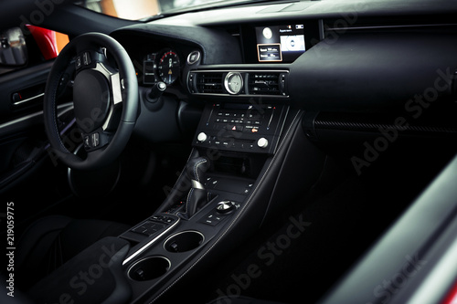 Interior view of car with black salon © kuznechik42