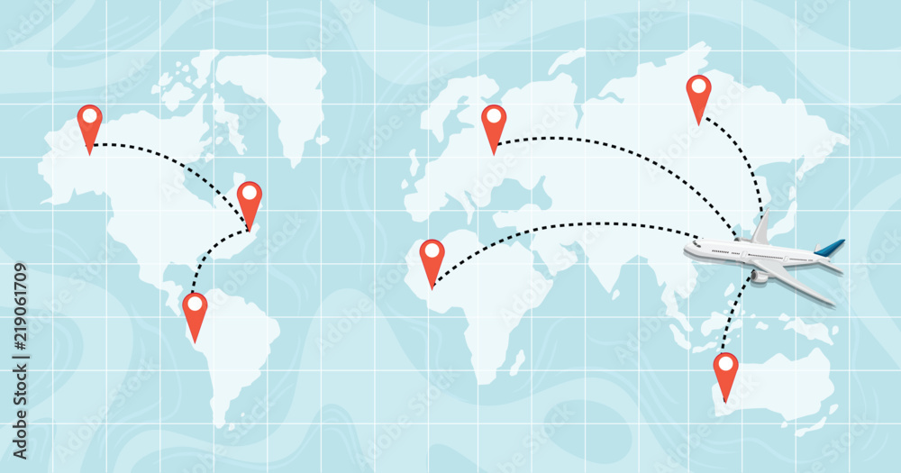 Obraz premium A world map destination