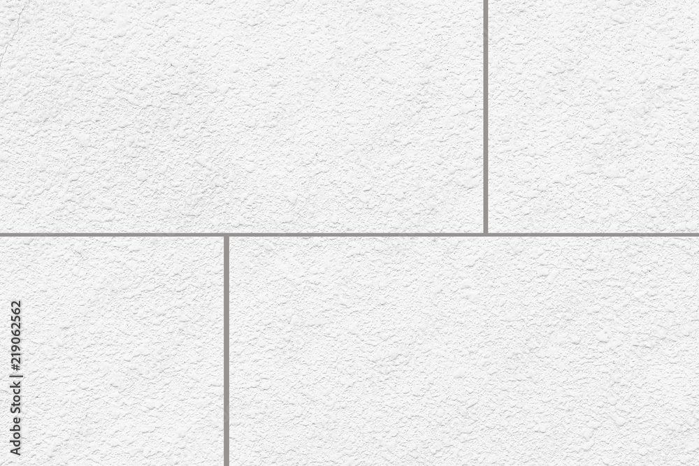 Fototapeta premium White stone tile floor pattern and seamless background