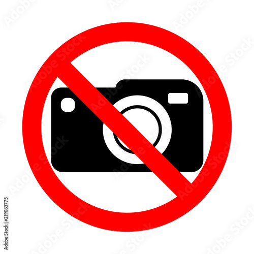 No camera  red prohibition sign