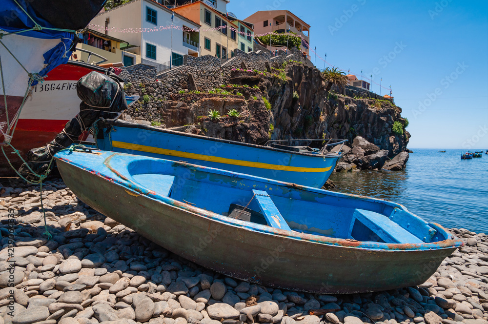 Fishing boats in the port. Madeira. Portugal