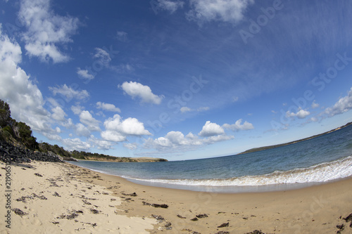 Ocean background landscape with clouds