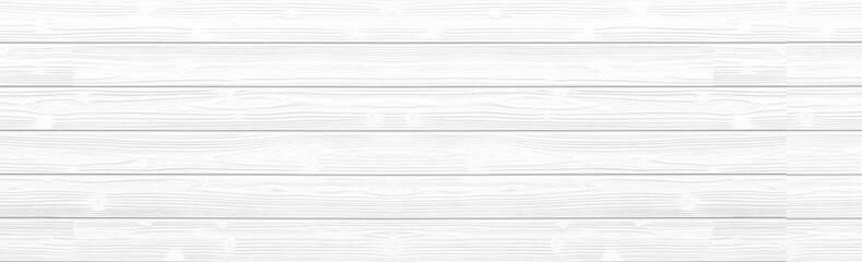 Panorama of white wood wall background and texture
