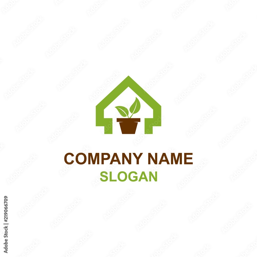 Green house leaves logo.