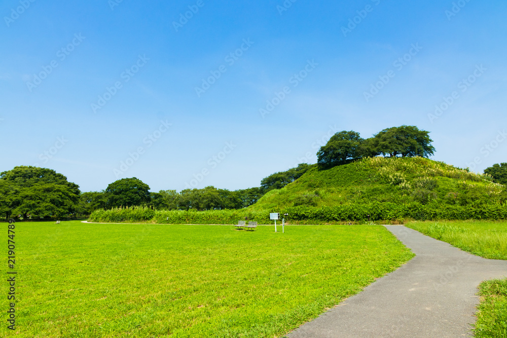 日本の古墳　埼玉古墳群　公園の風景