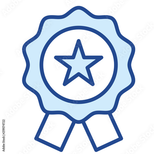 Stars and Stripes Butto Vector Icon Ilustration