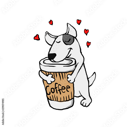 Dog i love coffee