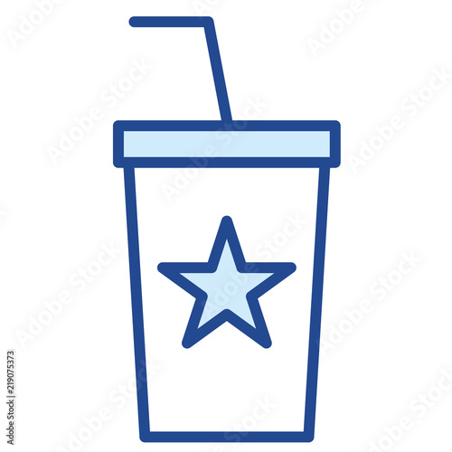 Trinkbecher Cola Vector Icon Illustration