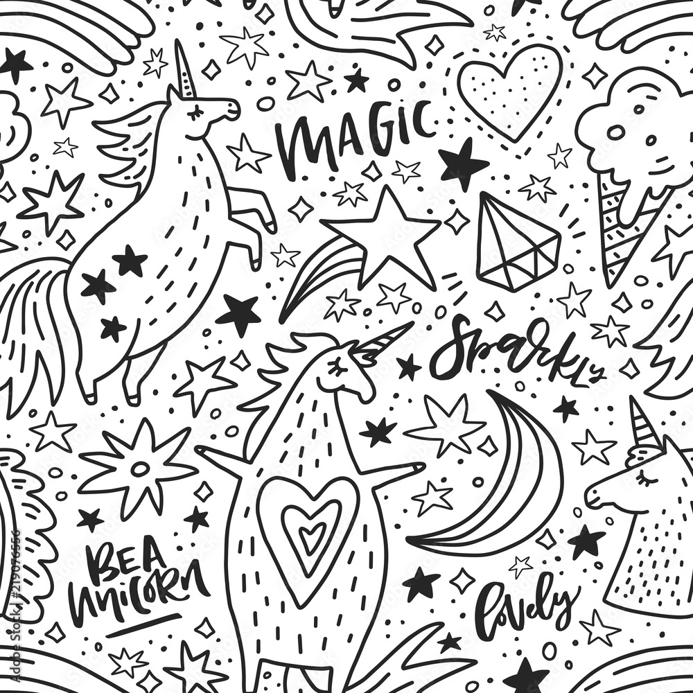 Unicorn Seamless Pattern Unicorn Seamless Pattern