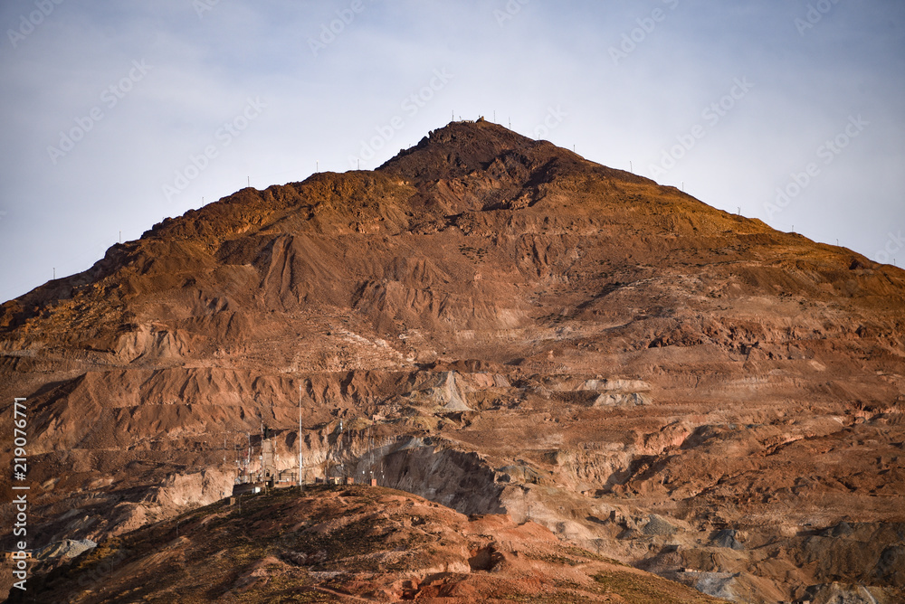 Cerro Rico (Cerro Potosí or Sumaq Urqu), a 4800m mountain famed for its silver mines, near the city of Potosi, Bolivia.