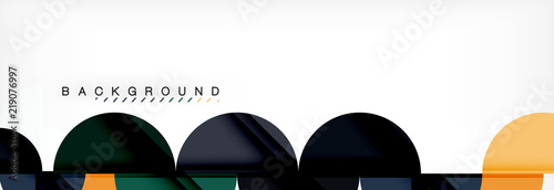 Circle abstract background, geometric illustration