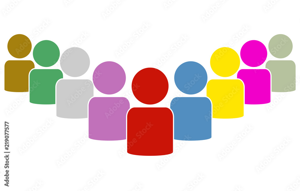 9 bunte Personen Icons
