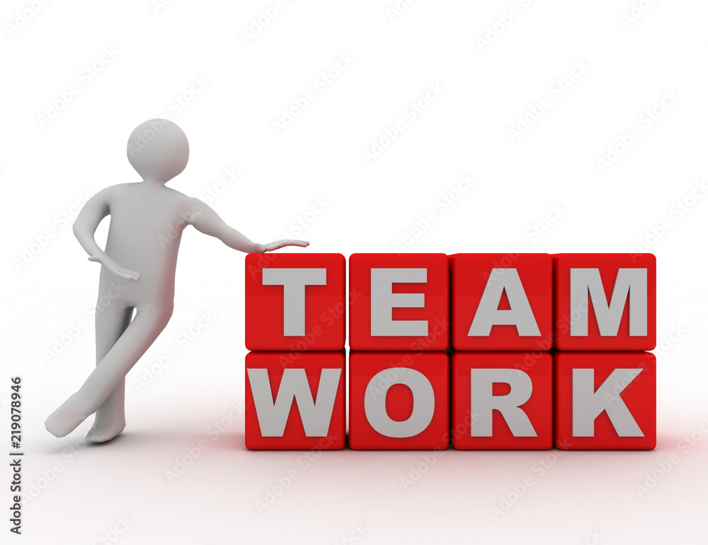 3d rendering of man with team work concept . 3d rendered illustration 3d rendering of man with team work concept . 3d rendered illustration