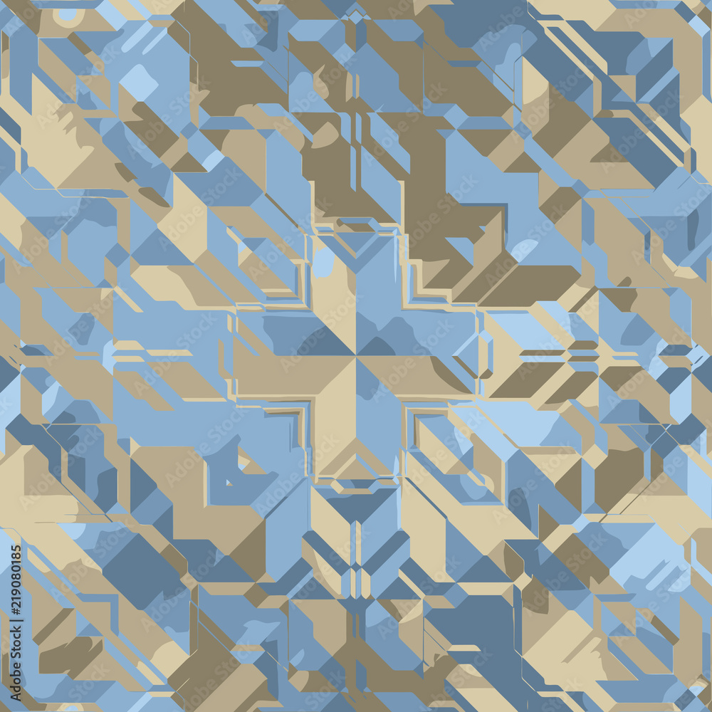 Obraz premium Abstract technology seamless background. Vector illustration