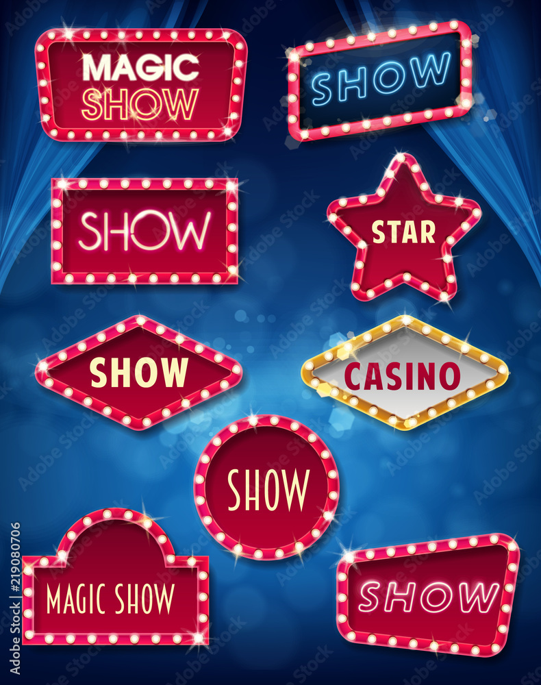 Naklejka premium retro sign neon light