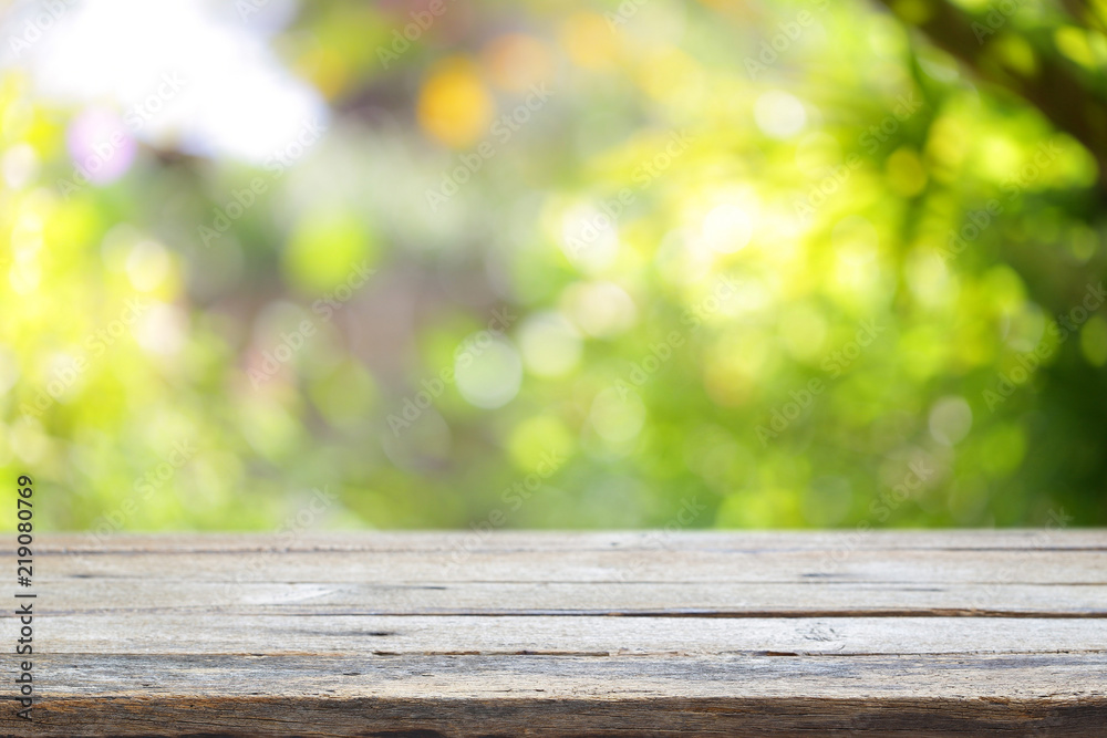 Outdoor Wooden table view Outdoor Wooden table view