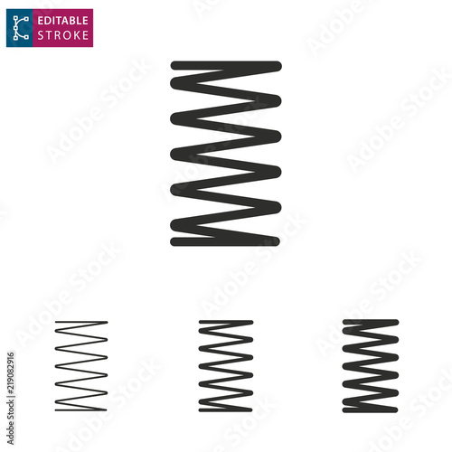 Spring line icon on white background. Editable stroke.