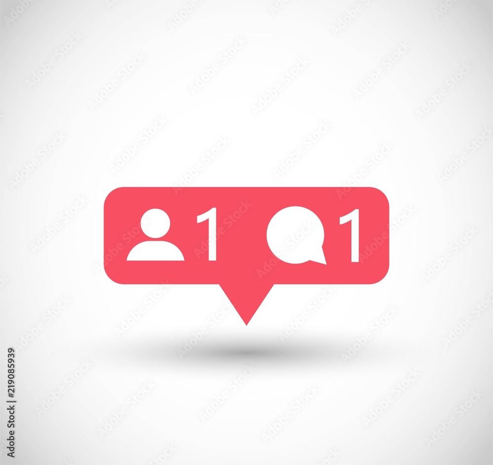 Social Media followers, comments, likes vector set Social Media followers, comments, likes vector set
