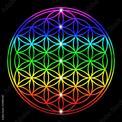 Glowing Flower of Life