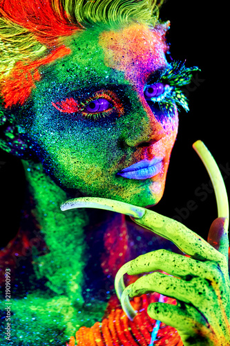 close up UV portrait 