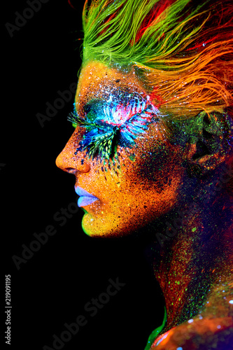 close up UV portrait 