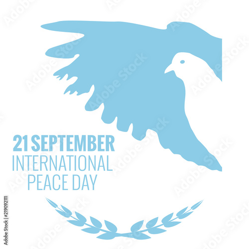 21 September International Peace Background. Vector Illustration