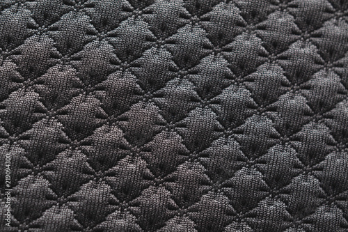 black textile background.Fabric surface