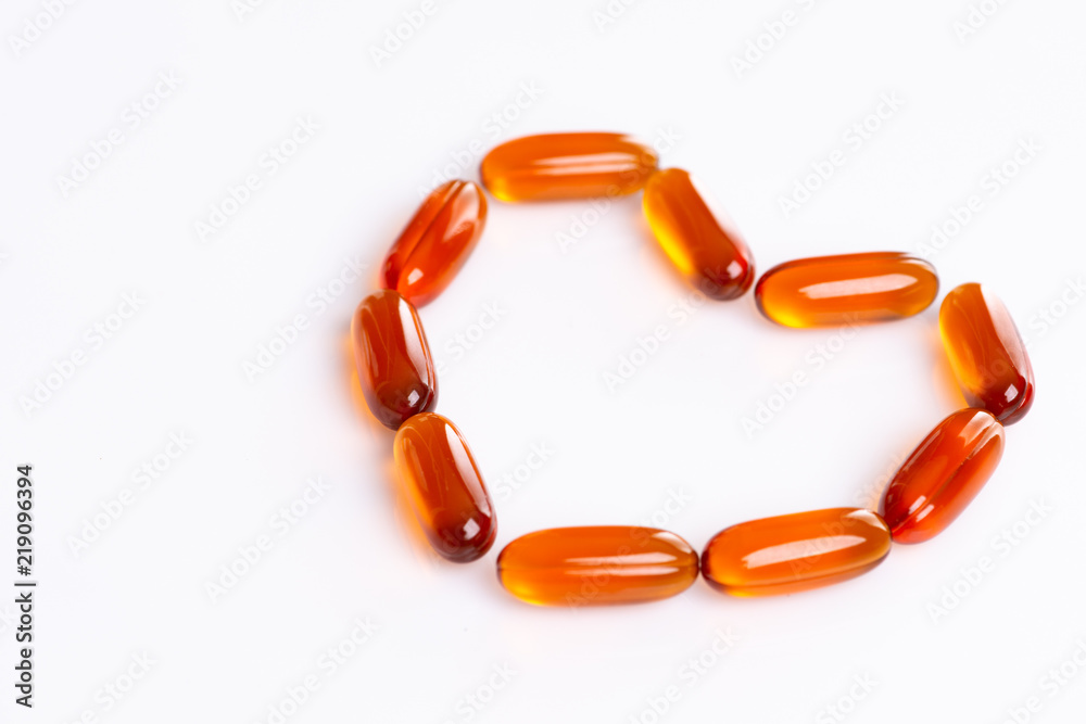 Lecithin gel pills capsule isolated on white Lecithin gel pills capsule isolated on white