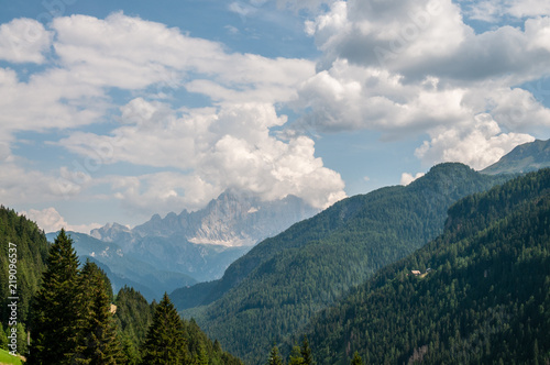 Impression of the Rugged Alpine Mountains in the Italian Dolomites on a beatiful Summer's Afternoon.