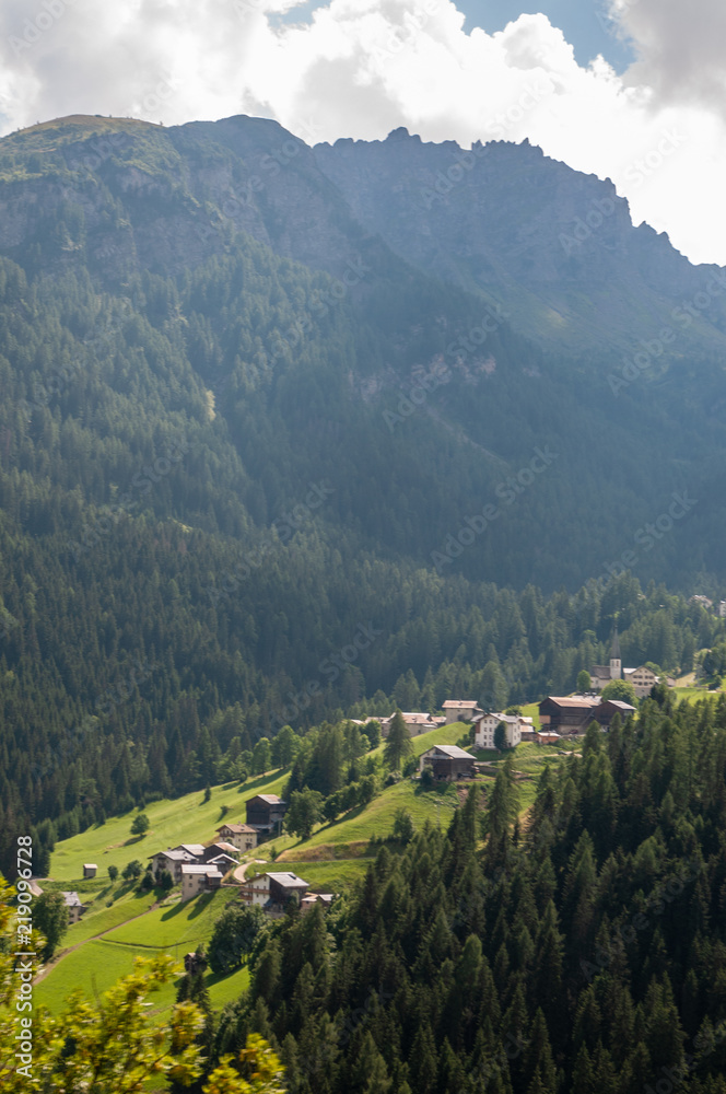 Impression of the Rugged Alpine Mountains in the Italian Dolomites on a beatiful Summer's Afternoon.