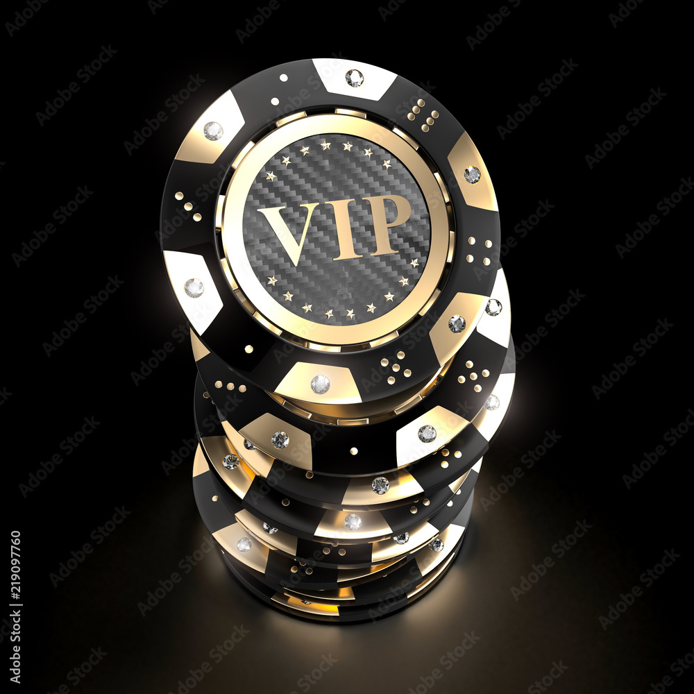 Naklejka premium casino and poker chips, gold colored carbon fiber and diamonds, concept of luxury wealth and gambling. 3d render nobody around.
