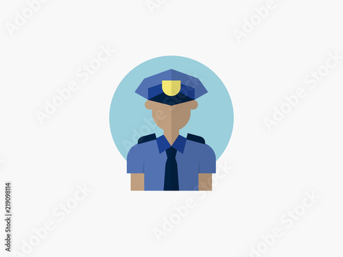 policeman cartoon avatar flat design icon