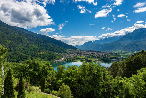 Fototapeta Naklejka Na Ścianę i Meble -  Levico Terme and the Lake (Lago di Levico) - Trentino Italy