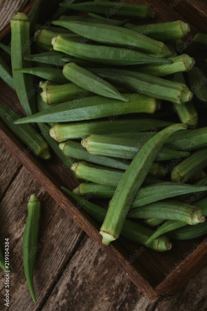 preparing fresh okra preparing fresh okra