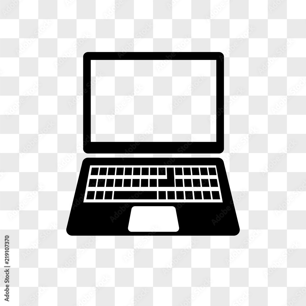 Laptop vector icon on transparent background, Laptop icon Stock Vector |  Adobe Stock