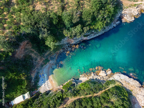 Bird View of a beautiful golf called Regina Giovanna in Sorrento, Italy