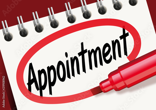 Rendez-vous, mot, bloc-notes, entrevue, réunion, convocation, rencontre, client, invitation, entrevue