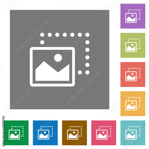 Drag image to bottom left square flat icons