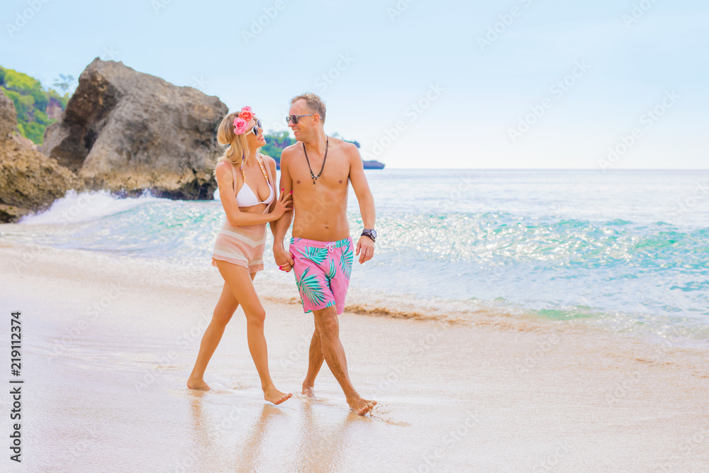 Lovely couple at the beach Lovely couple at the beach