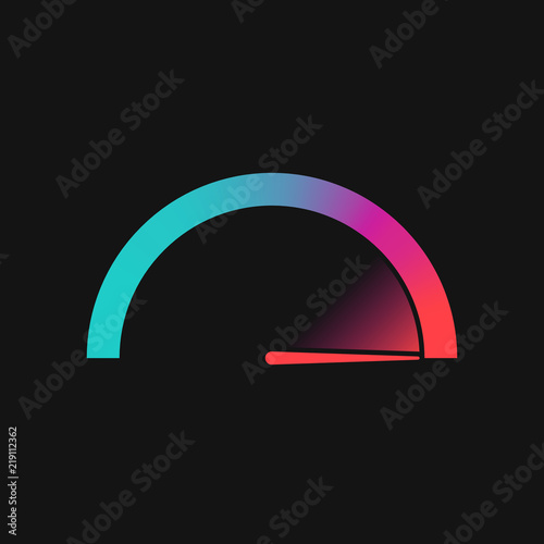 Colorful speedometer logo
