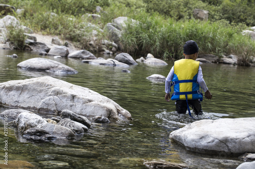 Water stream. river stream. summer brook