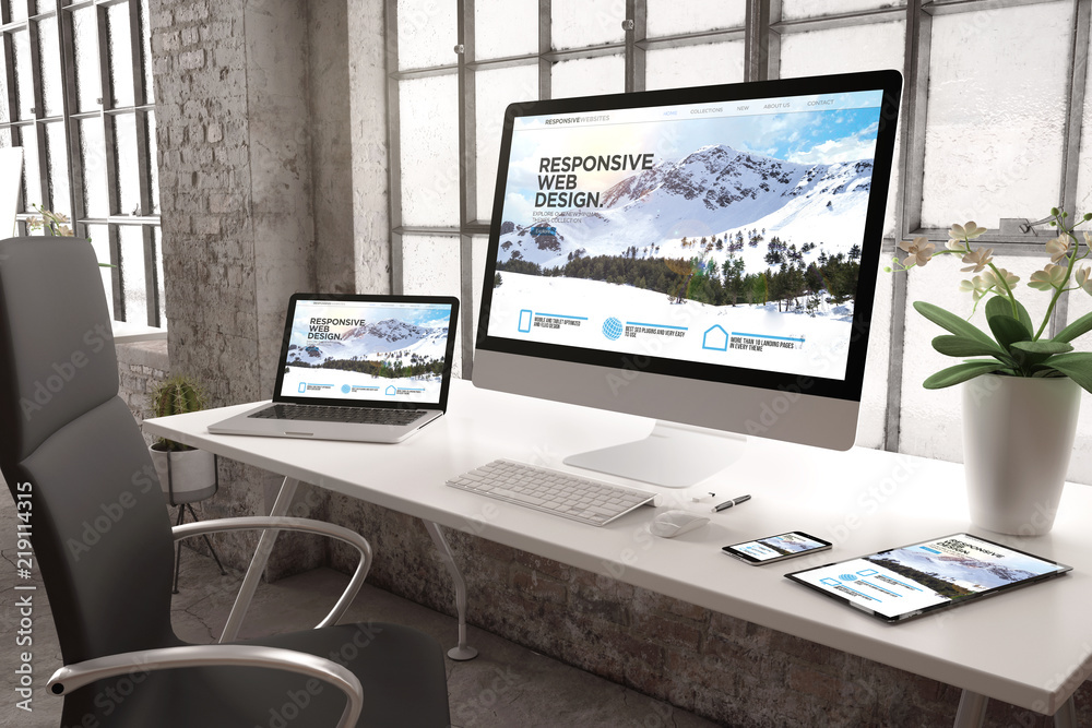 industrial office mockup responsive website design industrial office mockup responsive website design