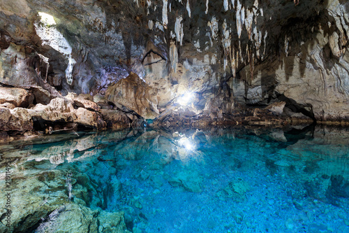 Inside Hinagdanan Cave In Bohol, Philippines
