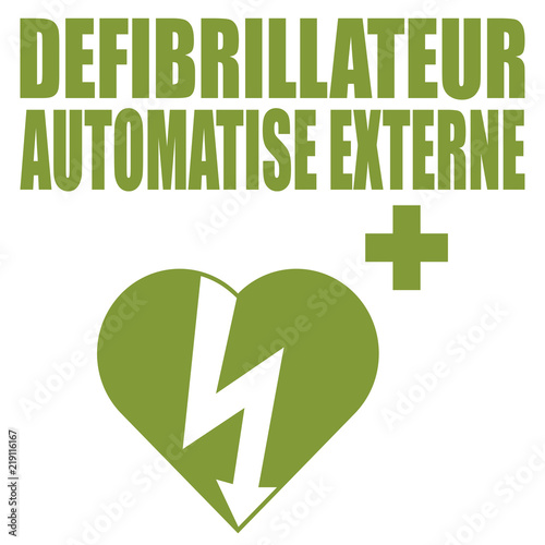 Logo défibrillateur. DAE.