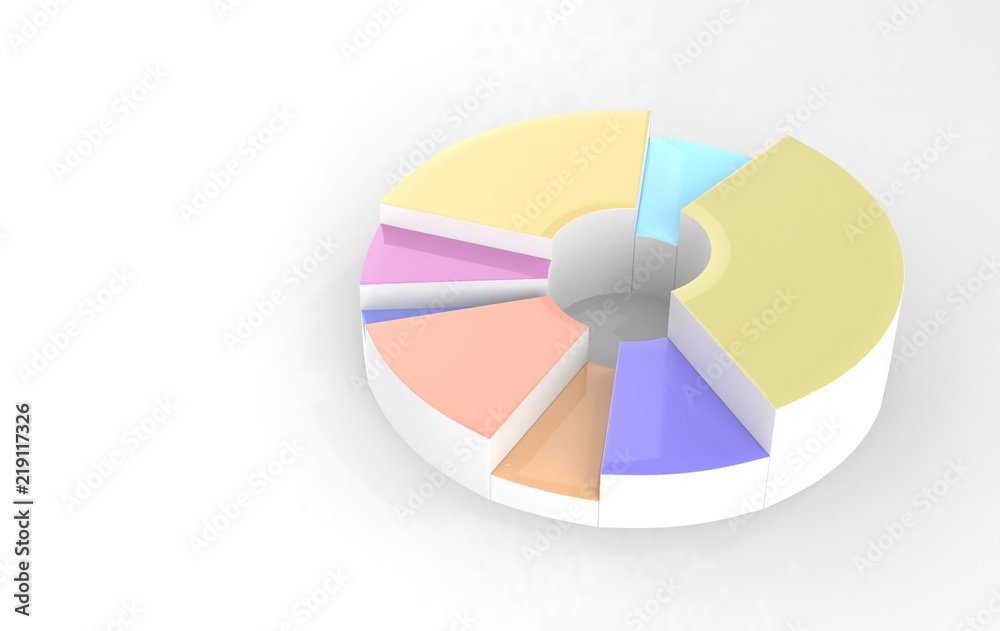 Obraz premium Info Graphic Colorful Circle Diagram 3d illustration