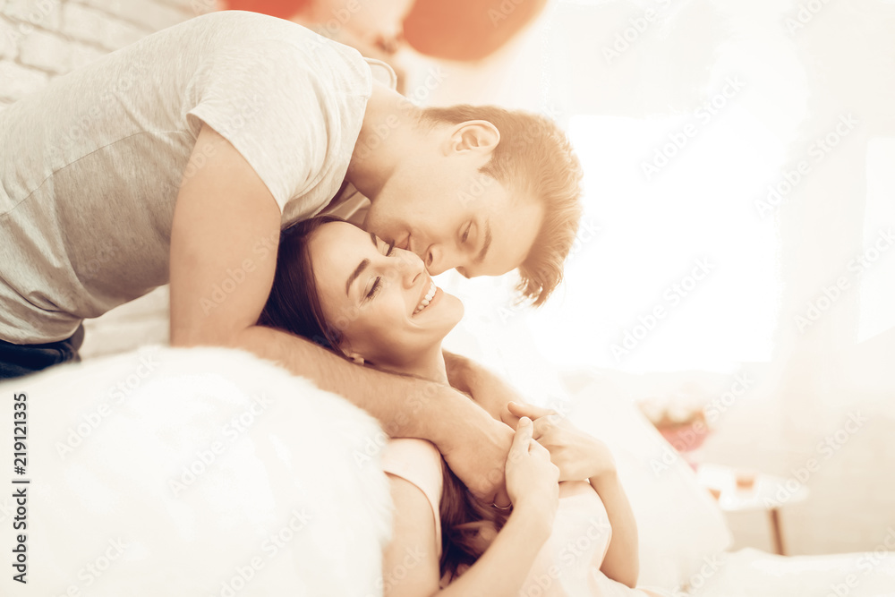 Beautiful Couple Together On Valentine's Day.