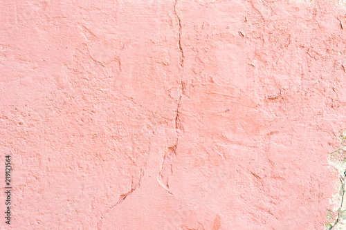old pink wall in cracks