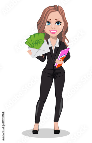 Beautiful realtor woman. A real estate agent